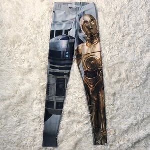 XS BlackMilk Star Wars Artoo and Threepio Leggings